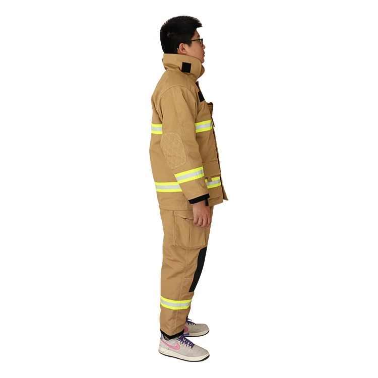 
Detachable Navy Blue Orange Yellow Resistant Safety Proof Fire Fighter Suit 