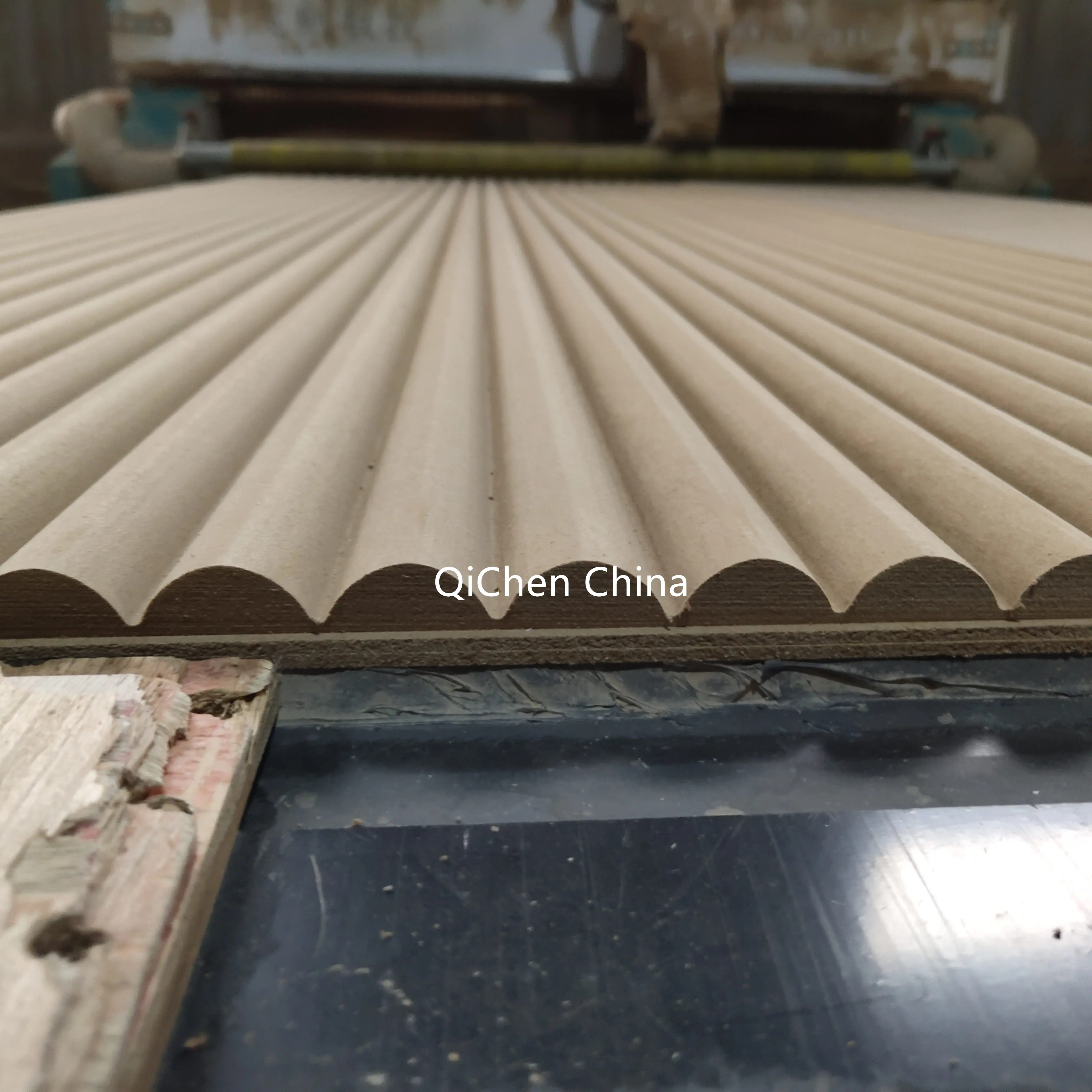 12mm Corrugated 3D Wave MDF Panel Timber Flexible Textured Decorative Wave MDF