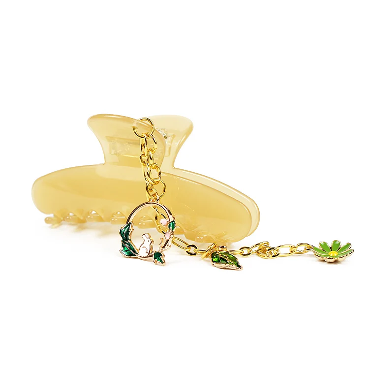 CANYUAN Fashion Japanese and Korean style acetate hair claw antique tassel hair clamp for womenCustom wholesale