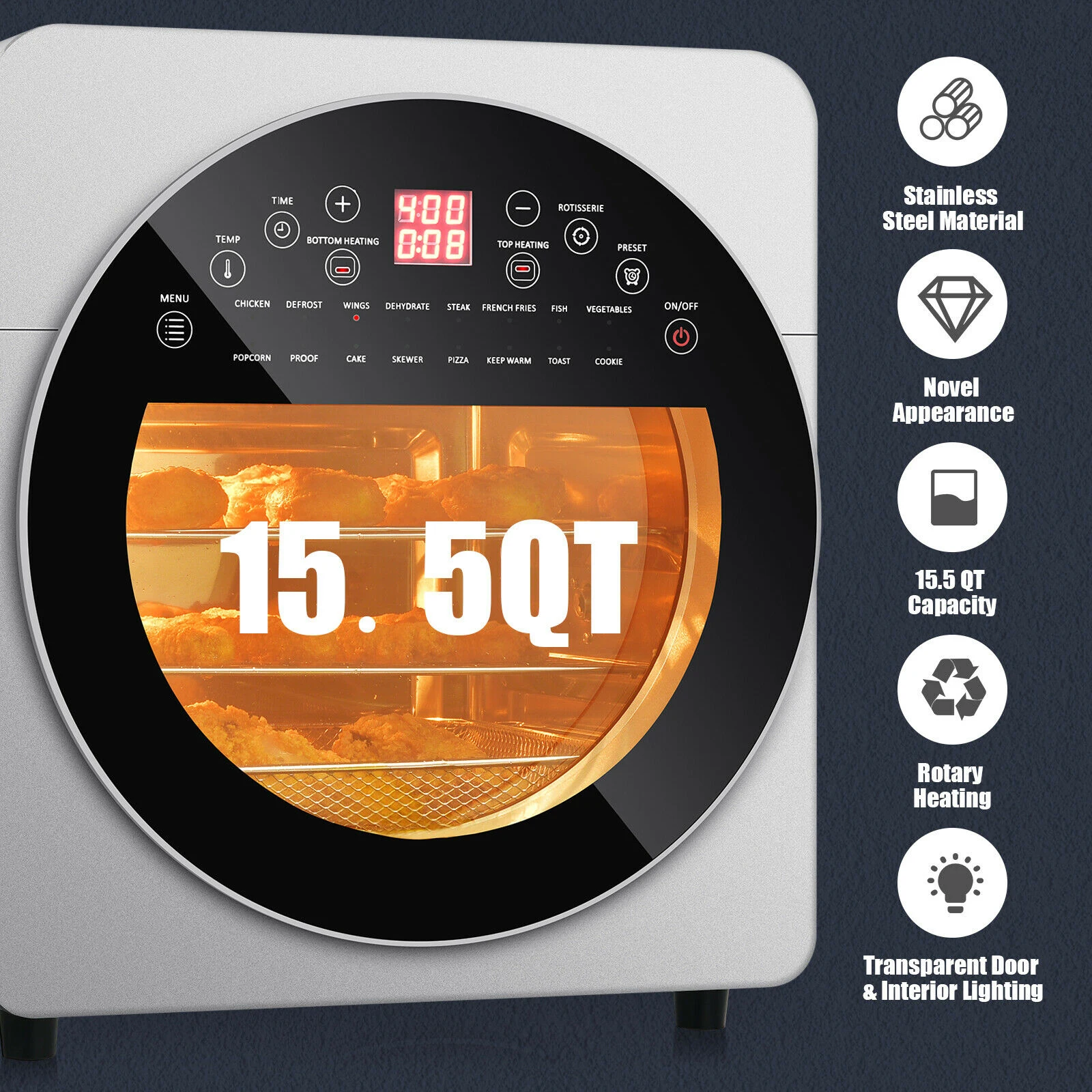 14L Double Heating element Air Fryer Oven Without Oil As seen on TV