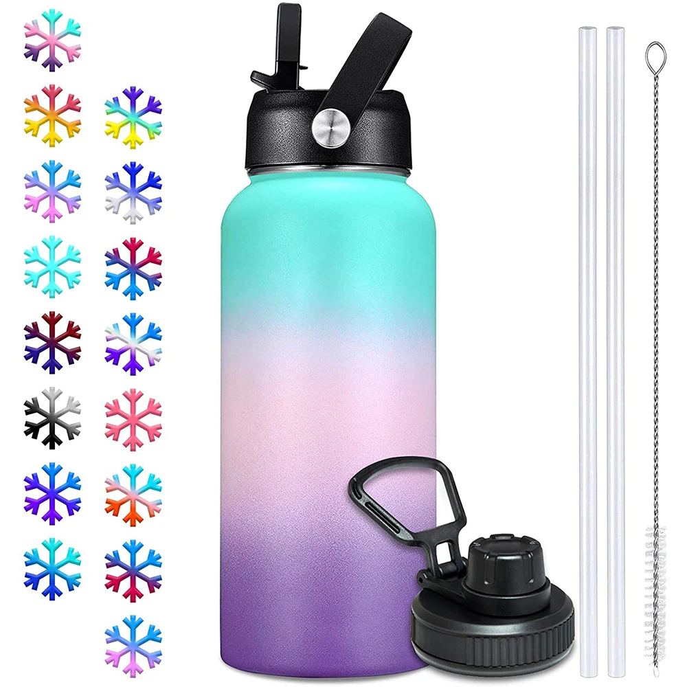 32oz Powder Coated Vacuum Insulated Flask For Amazon