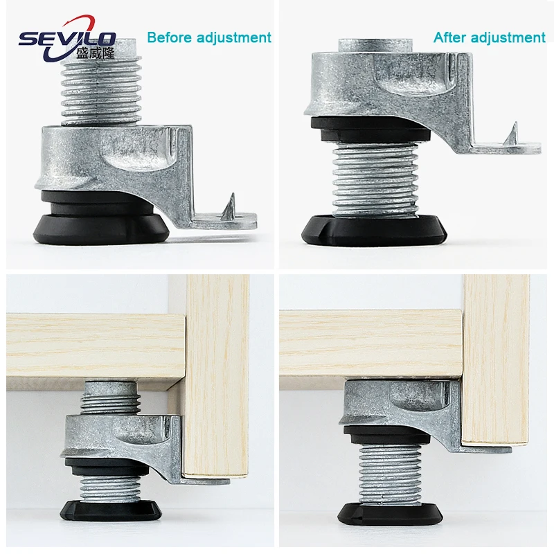 furniture leveler leveling feet Adjustable Height with Round Foot used in Desks Tables Shelving Side Mount Heavy Duty