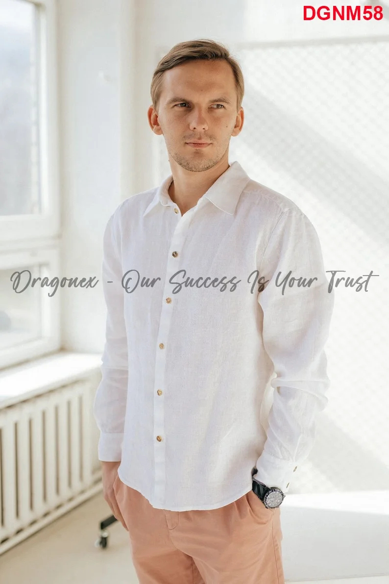 OEM Mens  Shirt Custom Print Embroidery Logo Plus Size 100% Cotton Long Sleeve Flannel Shirt For Men