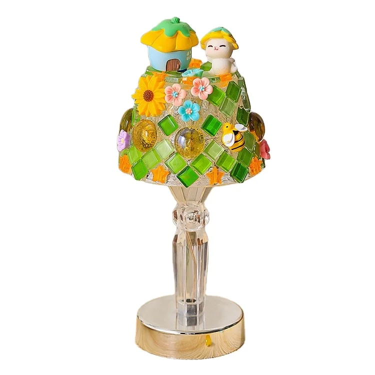 Creative Handmade Gift Desktop Lamp Materials DIY Mosaic Toy