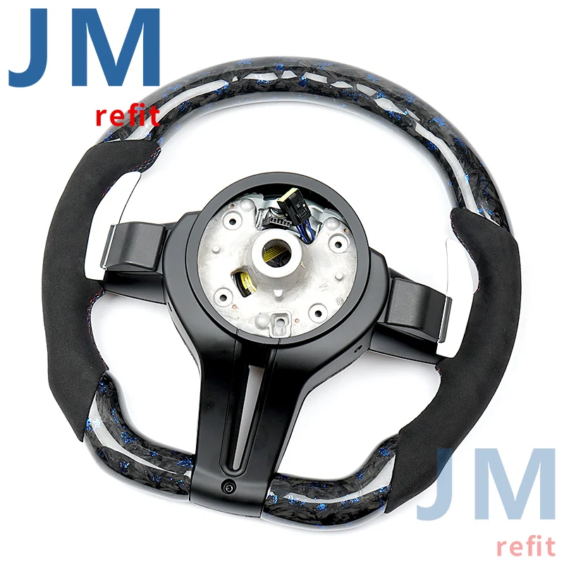 LED RPM Racing Custom Steering Wheel Carbon Fiber Fit For F30 F10 E90 M2-M8 1-7Series X1-X6Carbon Fiber Steering Wheel