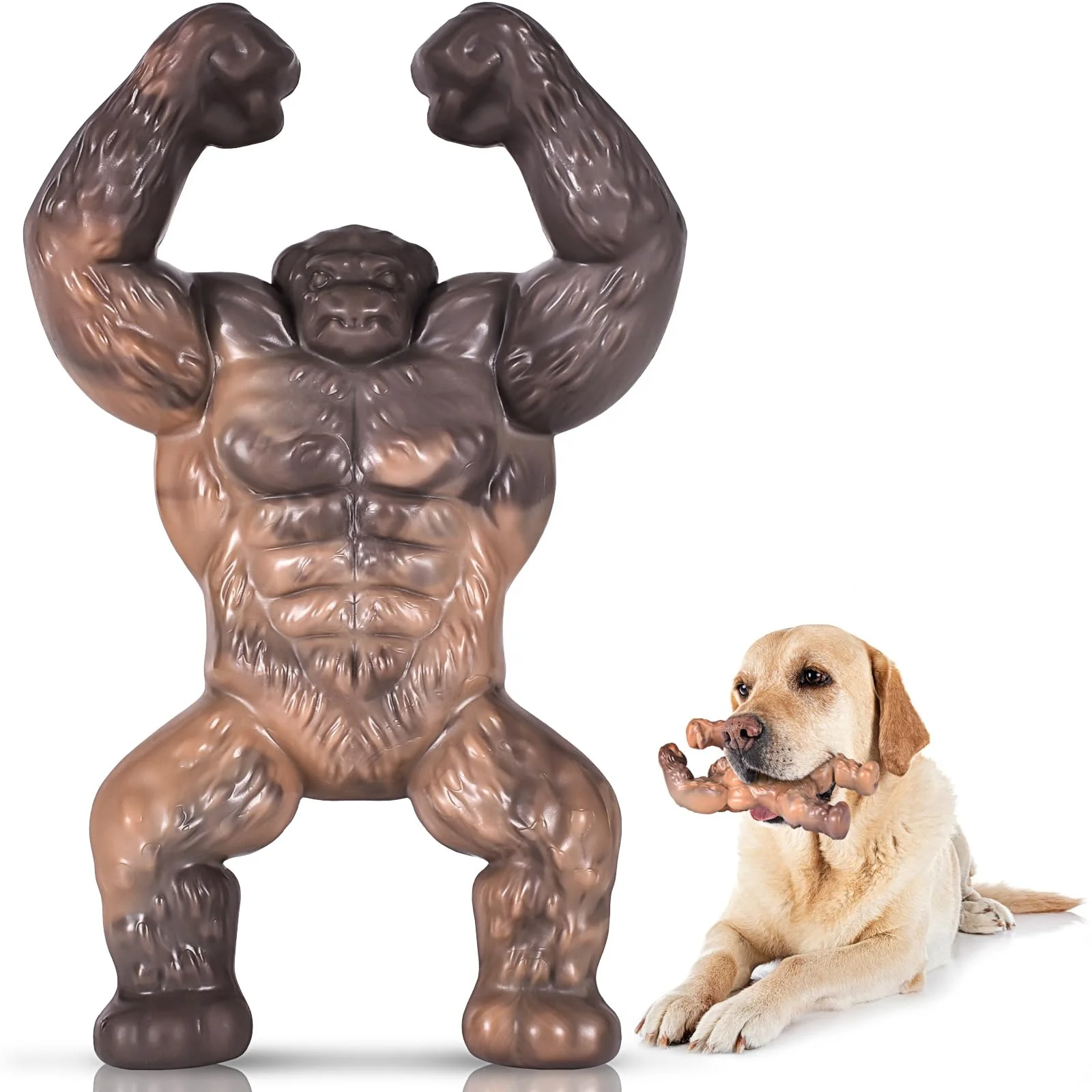 Wholesale Unique Strong Gorilla Design Food Grade Nylon Dog Chew Toy For Aggressive Chewers Large Breed Dogs
