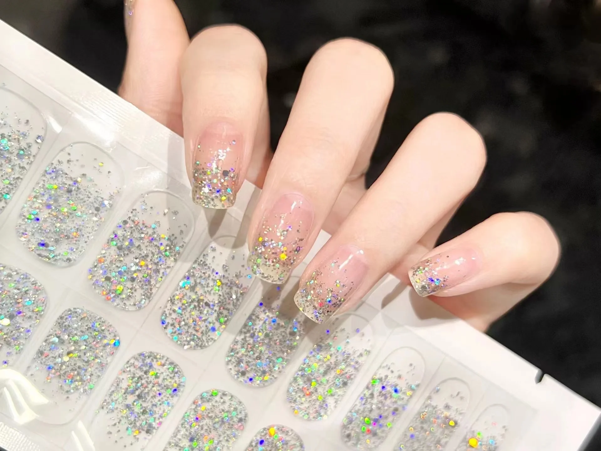 gel uv nail lamp portable oem semi cured nails gel nail sticker