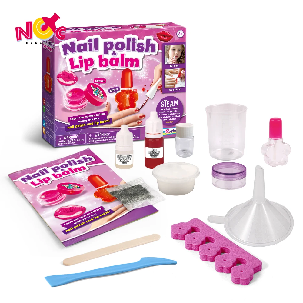 byNCCeh science lab Nail polish Lip balm educational science set stem toys for kids