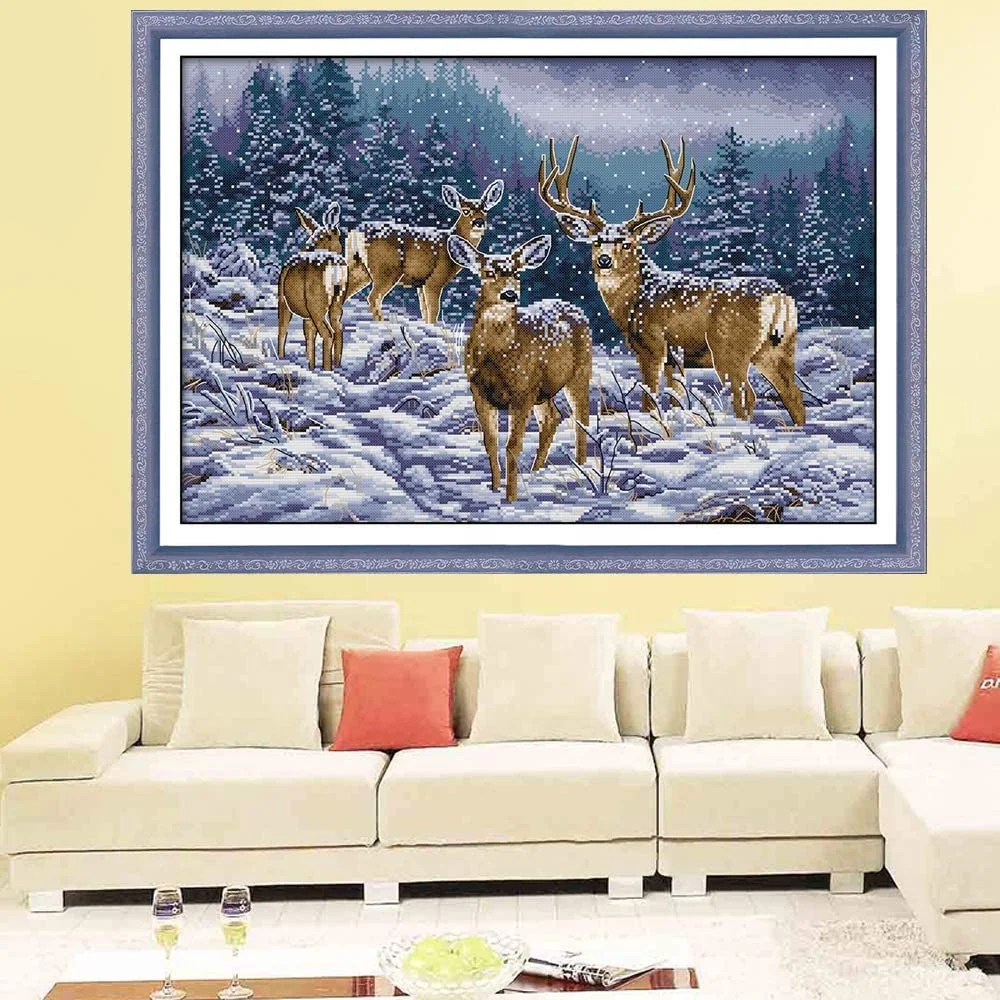 
2021Cross stitch kit Counted Kits Stamped diy cross stitch frame Pattern for Home Decor custom cross stitch 