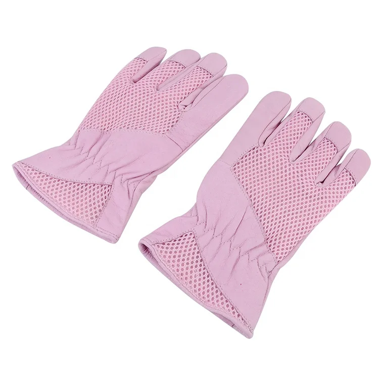 KKOYING leather pink work gloves Anti-Impact Anti-Static Protective leather work gloves