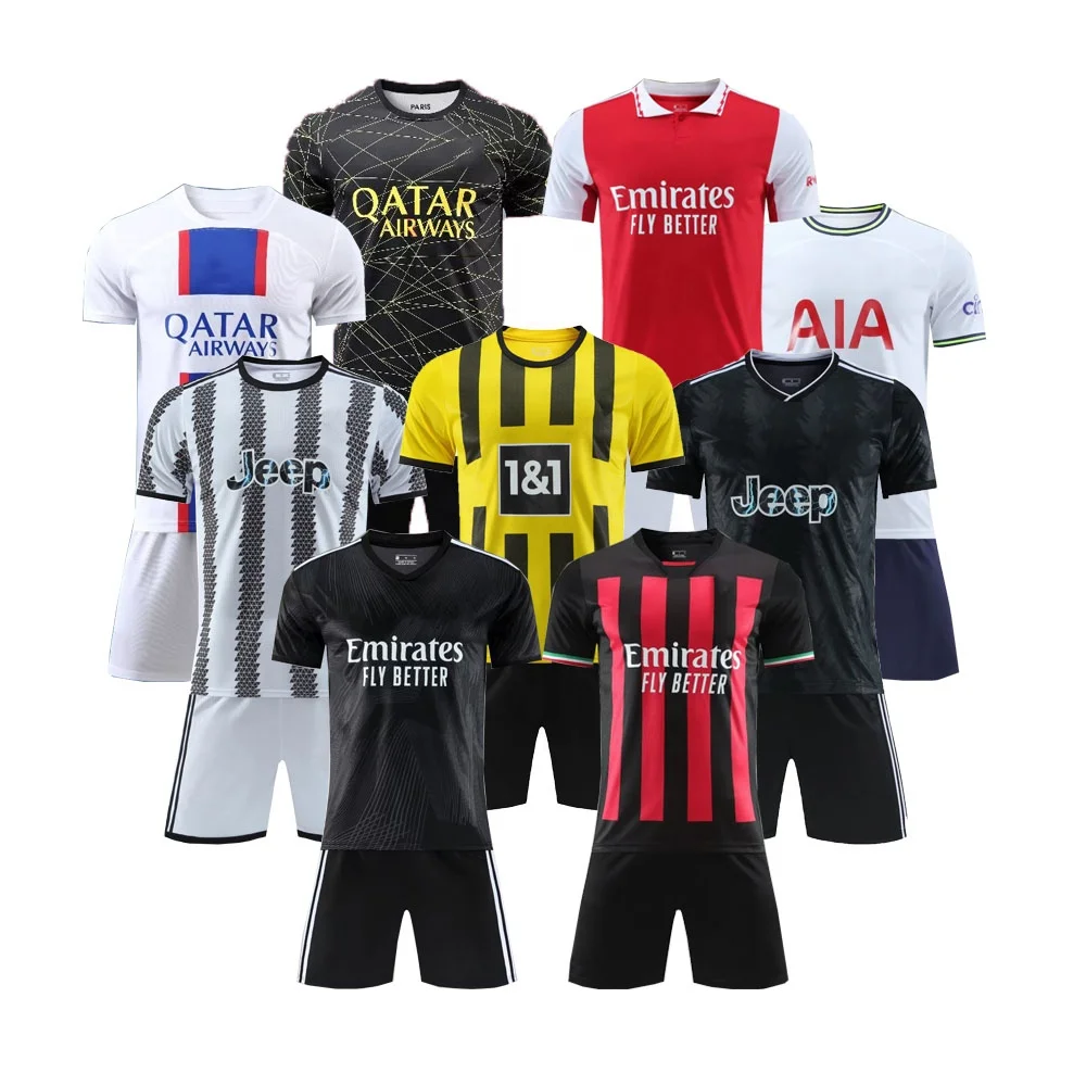 Promotional New Men Soccer Shirt Custom Jersey Quality Thai Football Uniform Club Soccer Jersey
