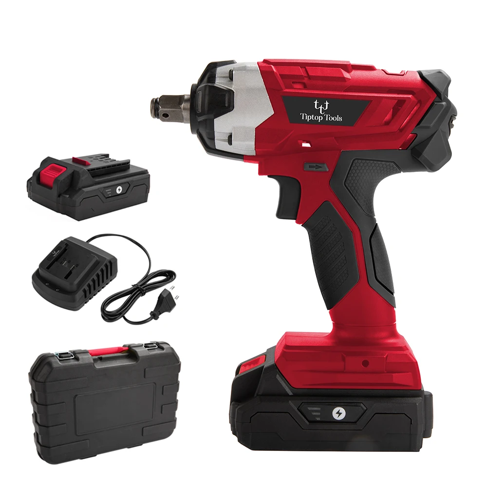 Best Selling 18V 2.0Ah Li-ion Battery Powered Portable High Torque 1/2 inch Cordless Electric Impact Wrench Set For Sale