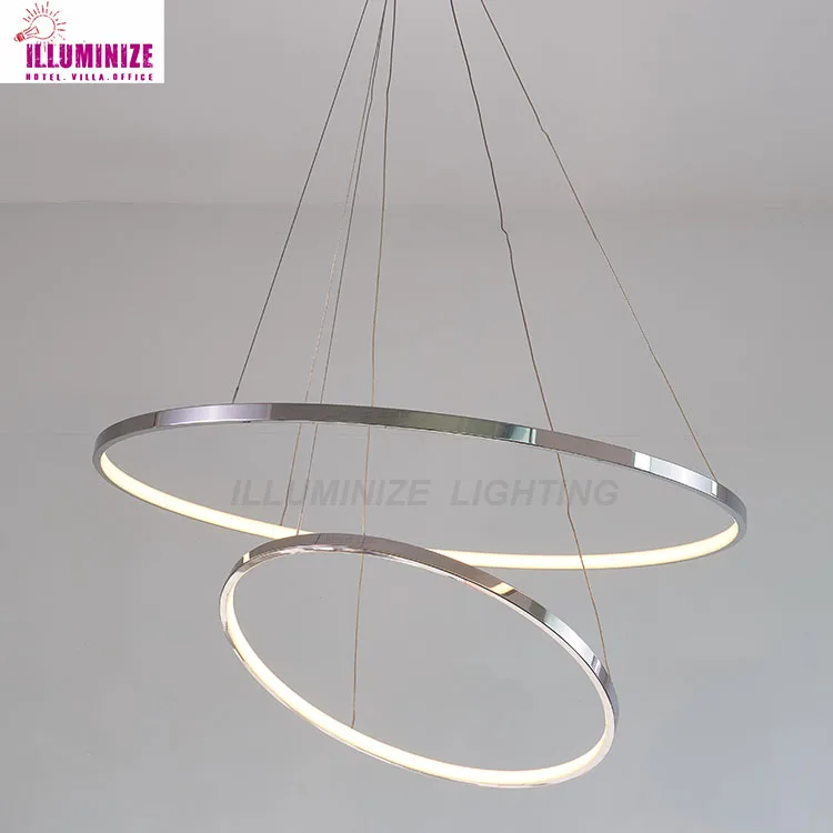 Modern Creative LED Ceiling Lighting Fixture Ring Circle Chandeliers Lamp Decorative Light for Living Room