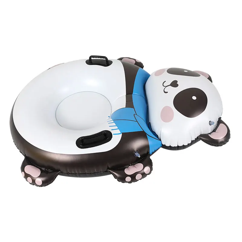 BSCI factory Cold resistant material Kids and adults in Winter outdoor game Inflatable Panda Snow Tube