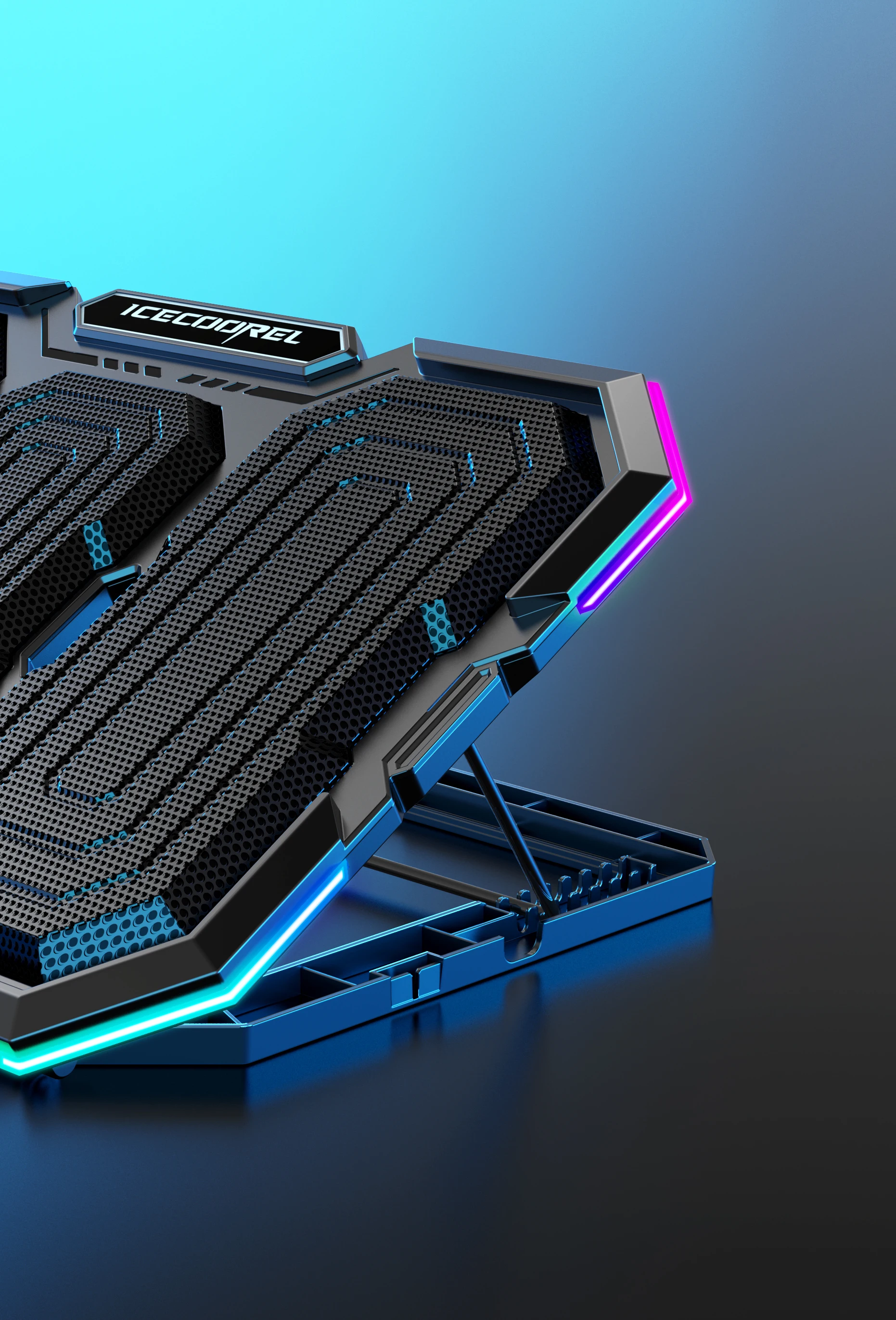 ICE COOREL best seller gaming RGB 17inch laptop cooling pad for laptop  tablet pc