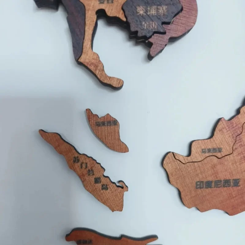 Large 3D Wood World Map New Home Office Decorations Gift Ideas for Travel enthusiasts Wooden Wall Signs