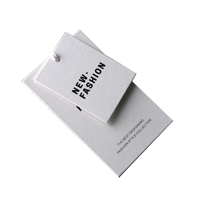 Fashionable custom hang tags price tag,printed paper plastic pvc clothing tags with own brand name,garment hangtags
