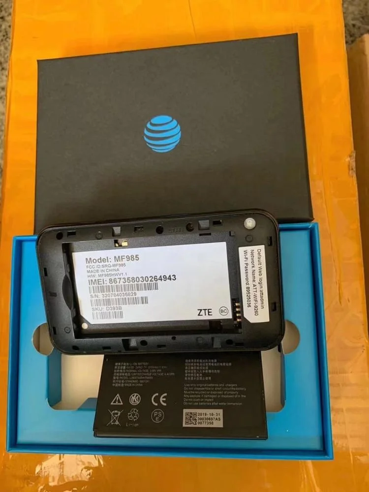  ZTE Velocity 2 AT&T MF985 300 Мбит/с Cat6 Портативный 4G LTE модем маршрутизатор Мобильная точка доступа Wi-Fi со слотом для