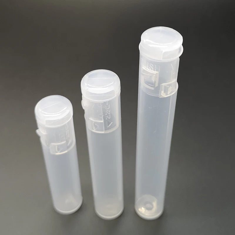 
CR Clear Packaging Tube Free Design Stickers Customized Label Cartridges Preroll Joint Packing Tube 