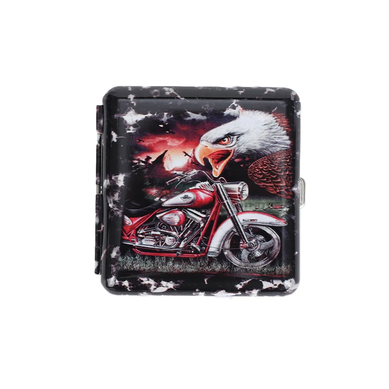 smoke shop supply 70mm metal portable cigarette case tobacco box custom cigarette case