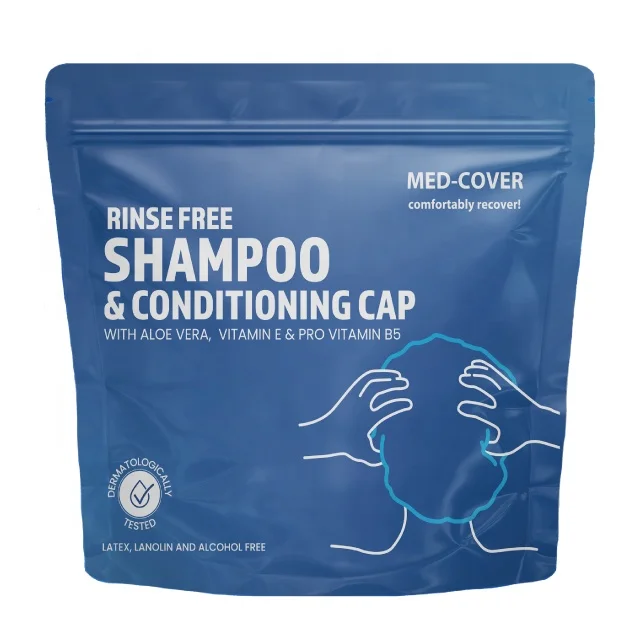 Shampoo Cap (Shower Cap) Rinse Free Hair Scalp Cleaning with Provitamin B5 Aloe Vera Vitamin E Private label OEM available