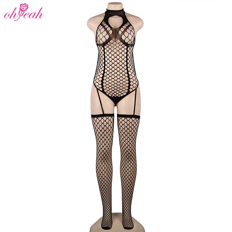 
Wholesale high quality nylon fishnet girls sexy nylon bodystocking 