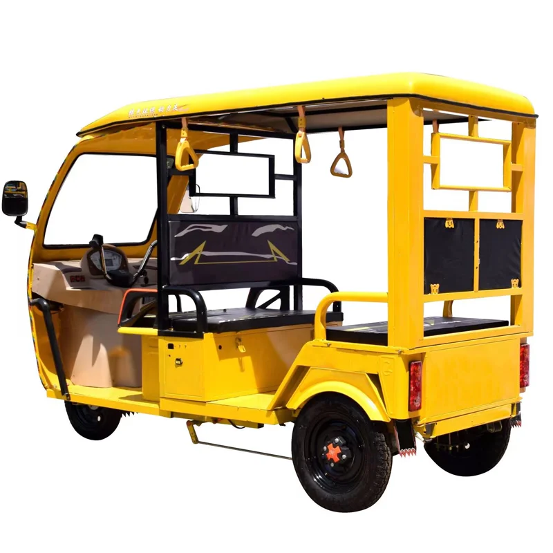 High Power 1000W Electric Tricycle 60v Three-Wheel E-Rickshaw with Steel Frame and 5 Passenger Seats