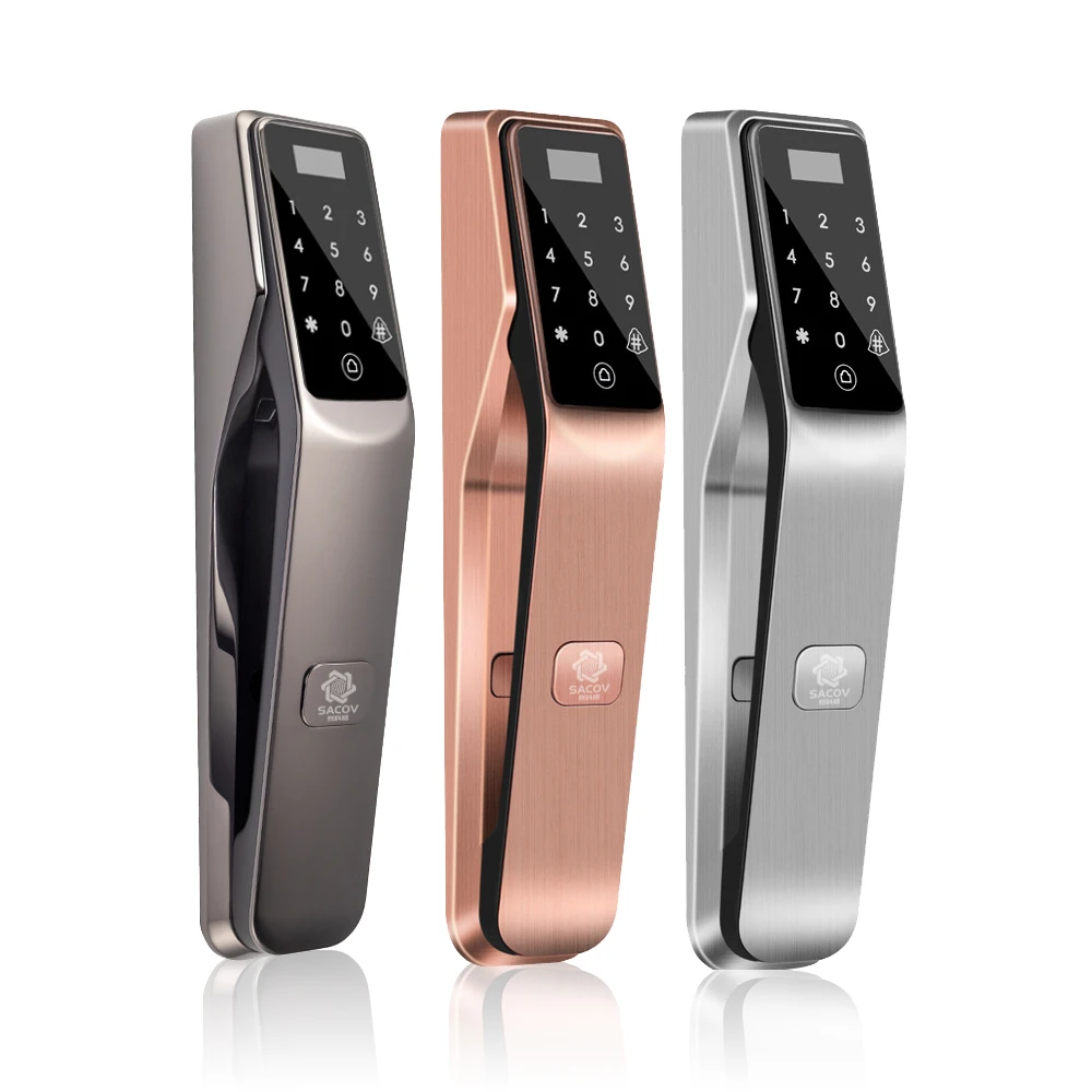 Smart Fingerprint Door Lock Security Intelligent Lock Biometric Electronic Wifi Door Lock With APP Unlock