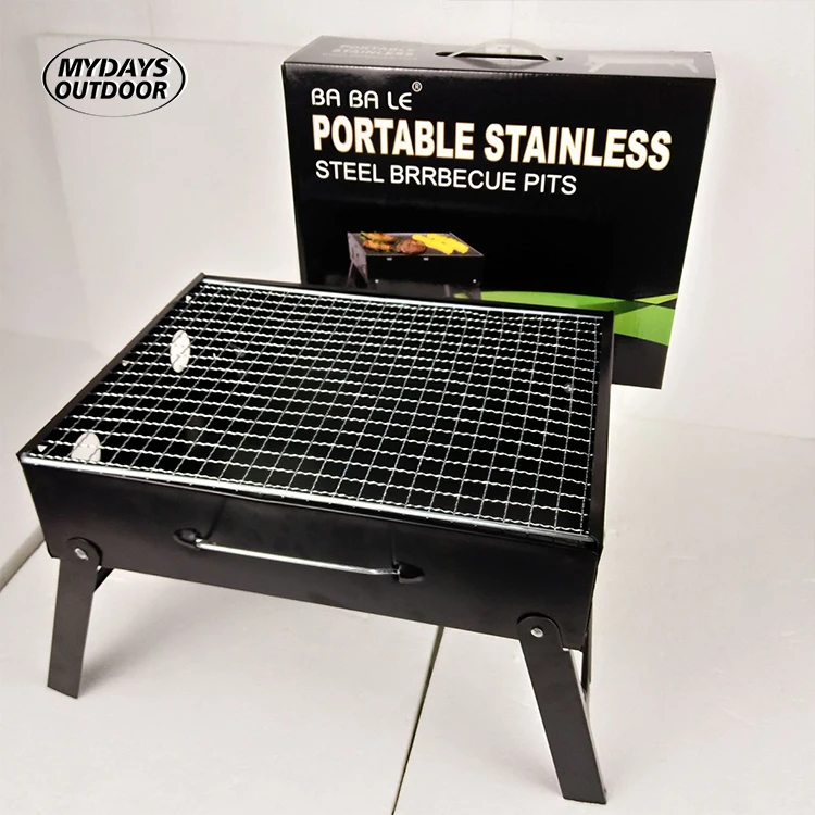 Maydays Outdoor Smokeless Barbecue Charcoal Grill Portable Foldable BBQ Grill for Outdoor Cooking Camping Hiking