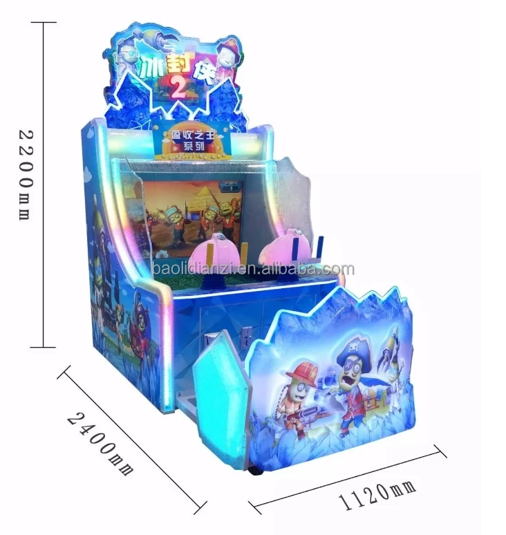 Used Two-Person Shooter Kids Playground Coin Operated Game Zombie Water Gun and Coin Pusher Hand Shooting Experience