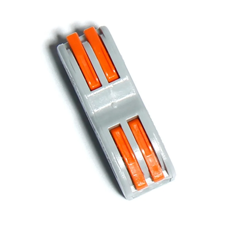 2-in/2-out hard and soft wire universal 32A quick wire connectors for luminaire wiring quick terminals