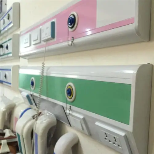 Customized wall mounted hospital bed head panel for icu wards head panel with 3gas outlet bed head unit