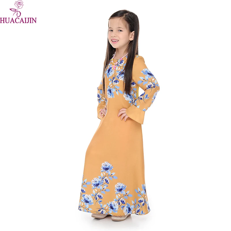 Colorful Vanity Family kids clothing Matching Outfits children Abaya Muslim Clothes For Kids Girl Muslim Dress