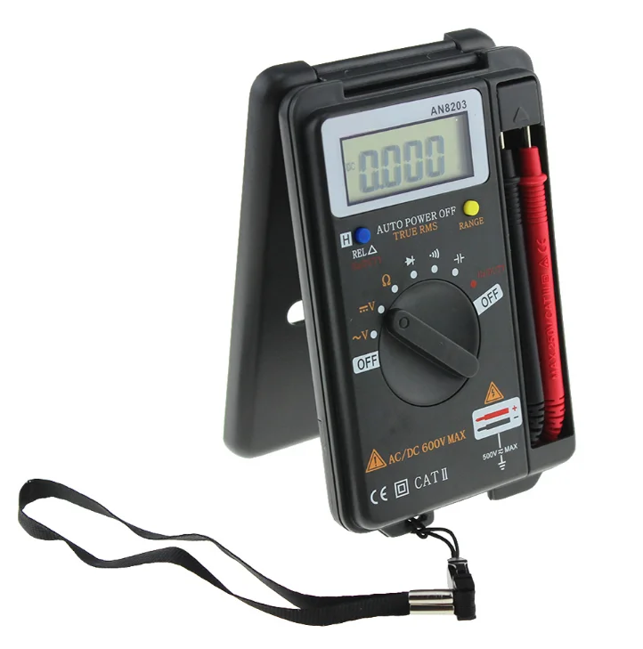 AN8203 DMM Integrated Handheld Pocket Mini Digital AC/DC Multimeter Auto range3999 CountS LCD Display Backlight Multimeter