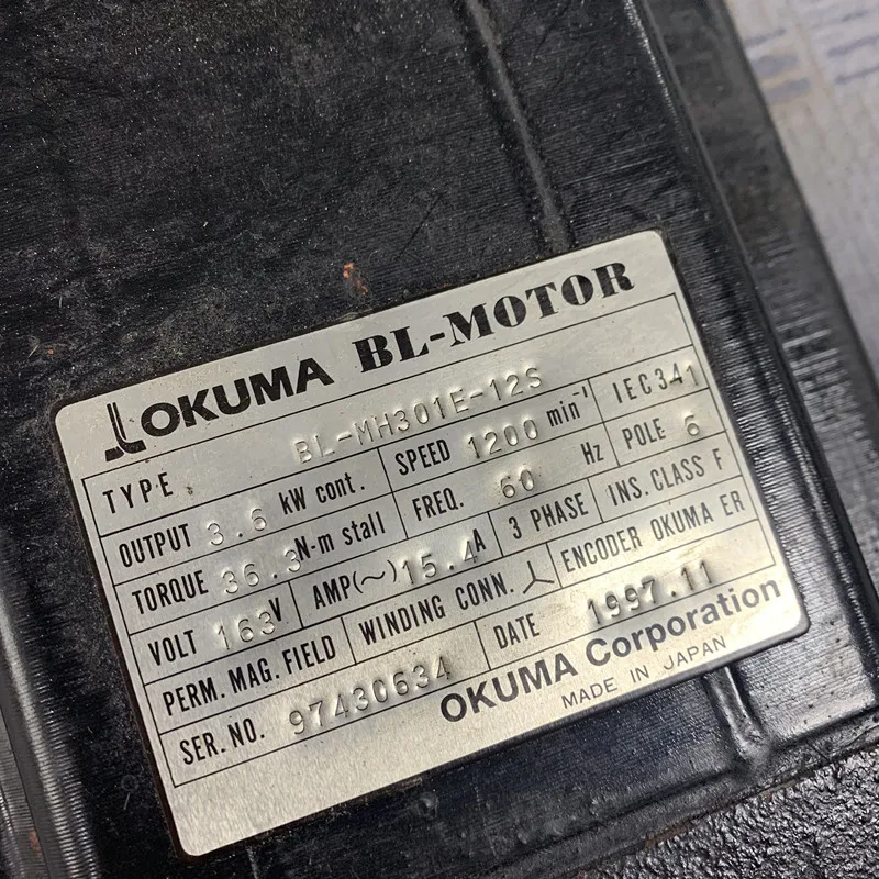 Used In Stock Okuma BL-MH301E-12S BL-Motor Servo Motor Engine Electric Motors