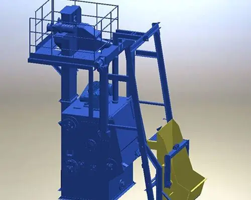 Q32 Tumble belt crawler type RFQ shot blasting machine cleaning for small size workpiece