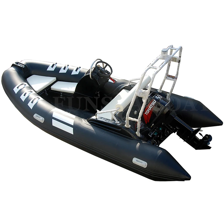 Markdown sale 14 foot 4.2 m small aluminum 430 luxury fiberglass hull yacht pvc or hypalon pontoon fishing boat