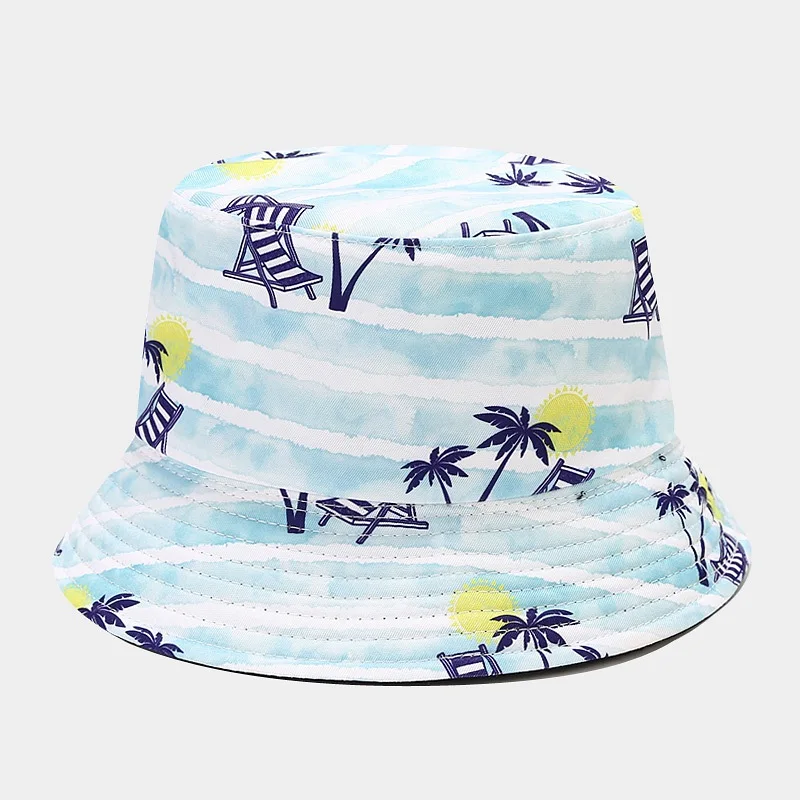 Wholesale Unisex Beach Summer Bucket Hats Customized logo Surfing printed Sport Outdoor Casual hat
