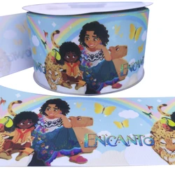 Factory Price Wholesale 75mm Encanto Designs Heat Transfer Grosgrain Ribbon For Hair Bows Decoration