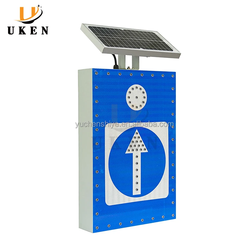 Solar Panel LED Warning Reflector Signs for Road Internally Illuminated Slow Down Flashing Stop Mark Solar Traffic Sign