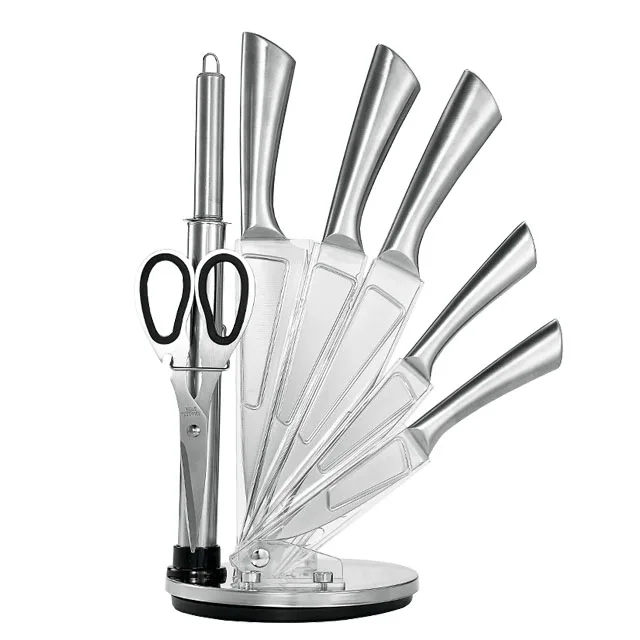 High Quality 8pcs 3cr13 stainless steel kitchen knife block set