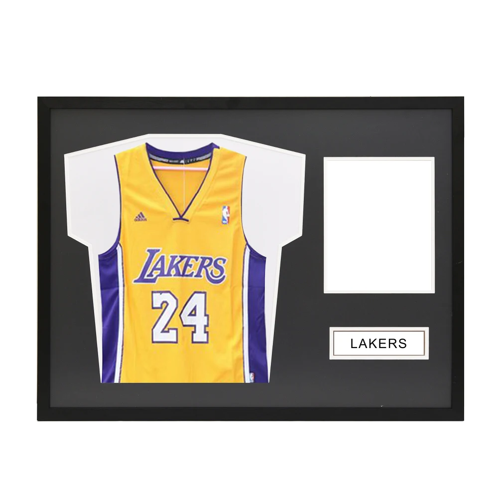 Customized Football Basketball Clothes Collection Wall-Mounted High Quality Jersey Display Frame