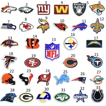 Оптовая продажа, подвеска для спортивной команды НФЛ, лидер продаж, Классические Подвески для баскетбола, Кроксы, украшения для обуви из ПВХ под заказ