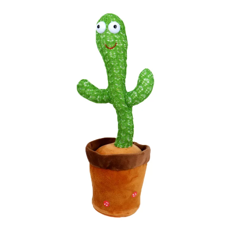 Funny Electric Cactus Plush Toy Dancing Cactus for Baby Learning to Speak Singing Shaking and Talking Electronic Pet