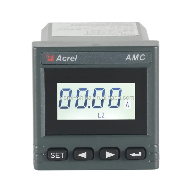  Acrel Однофазный LCD измеритель величины тока AMC48L-AI/C цифровой панели амперметр 48*48 мм Цифровой усилитель с RS485