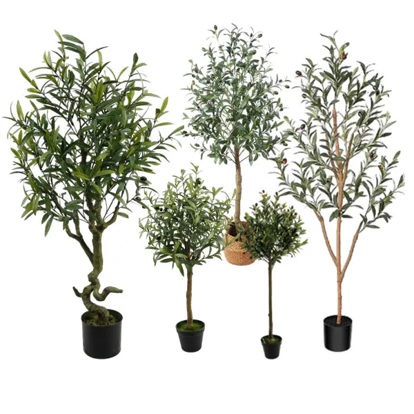 Senmasine Faux Plants Custom 4ft 5ft 6ft 7ft Fake Garden Bonsai Large Artificial Olive Trees For Indoor Outdoor Home Decor