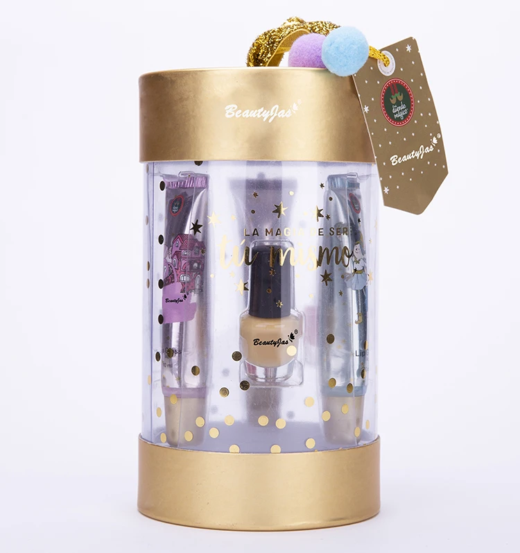 Private Label Cosmetic Gift Set Daily Use Beauty Lip Gloss Nail Polish Make-up Set for Girls