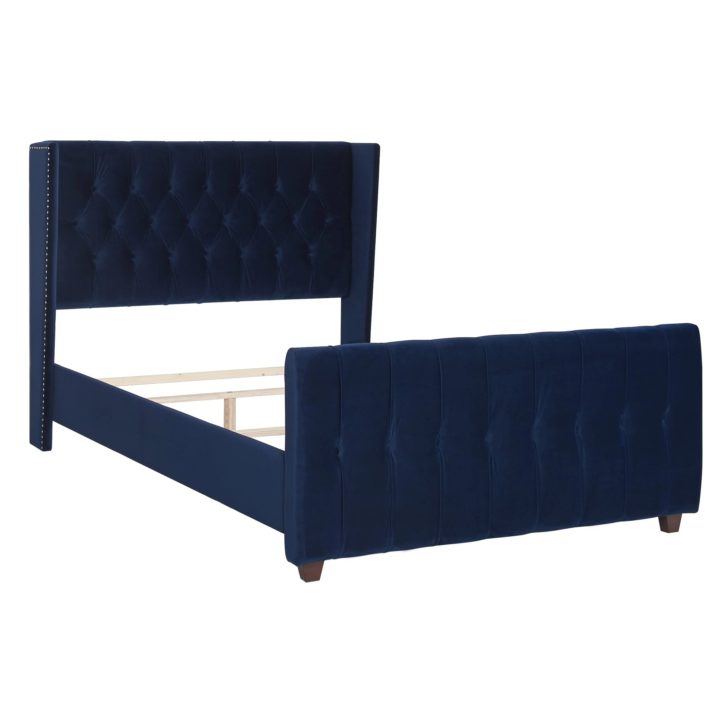 Bedroom Furniture Upholstered Queen-Size Platform Bed With Button-tufting