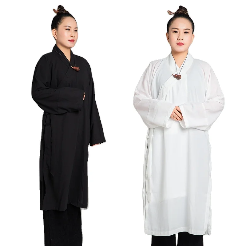 Унисекс китайский Wudang даосский кунг-фу льняная Униформа XXL тай-чи халат для взрослых шаолинских буддийских монахов и боевых искусств
