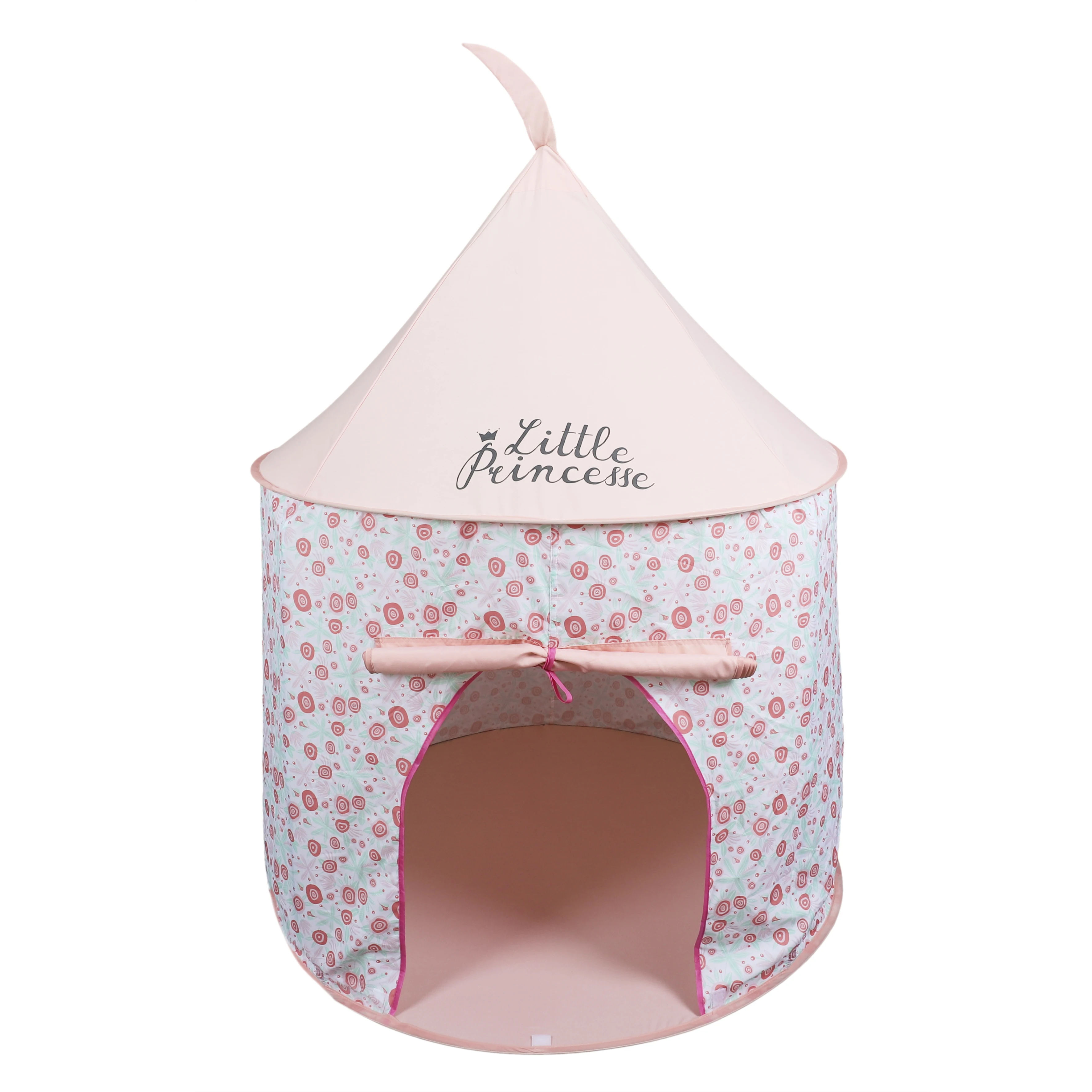 CMP Pink Gray Prince Princess Castle Play Pop Up Tent Teepee Tent Kids Baby Game Room Kids Princess Play Tent